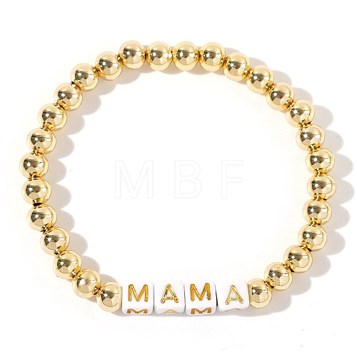 Stylish Mama Beaded Bracelets - Unique Design Love Letter Accessories for Mother's Day SE5421-1