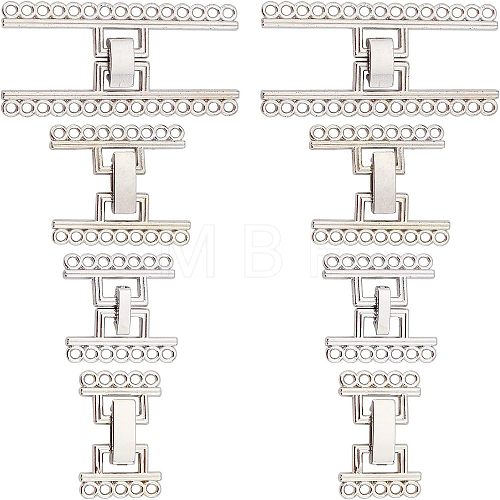 8 Sets 4 Styles Alloy and Brass Fold Over Clasps FIND-FH0004-48-1