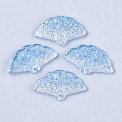 Transparent Spray Painted Glass Pendants GLAA-R212-01-A01-1