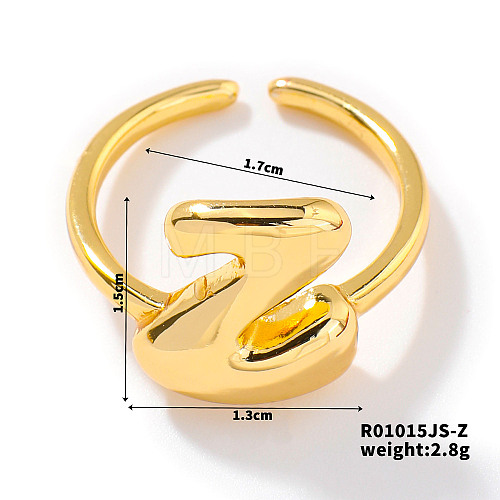 Fashionable Letter Brass Open Cuff for Women UR6840-26-1