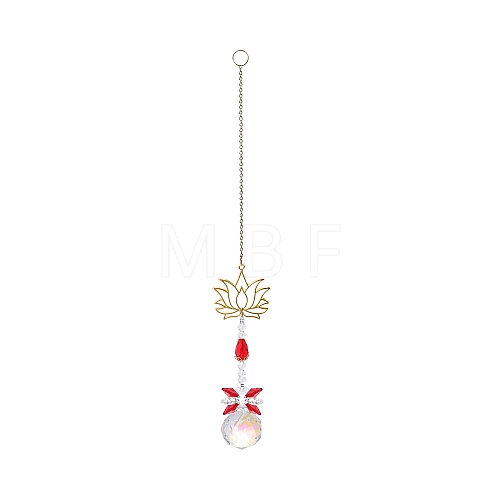 Metal Hollow Lotus Hanging Ornaments PW-WGD8DCC-06-1