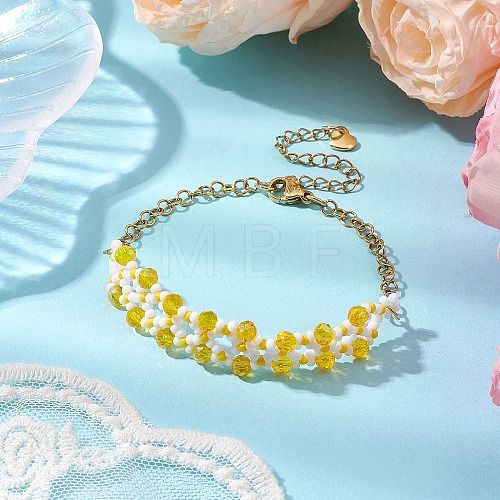 Handmade Glass Seed Beaded Bracelets for Women BJEW-MZ00132-03-1