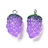 Transparent Resin Fruit Pendants CRES-Z003-02-2