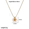 Summer Beach 304 Stainless Steel & Carved Natural Shell Pendant Necklaces for Women WG88CDD-06-1