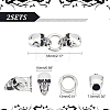 Unicraftale 2 Sets Tibetan Style 304 Stainless Steel Spring Gate Rings STAS-UN0040-63-3