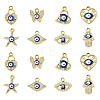 16Pcs 8 Styles UV Plating Alloy Enamel Pendants FIND-FS0002-74-1