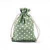 Polycotton(Polyester Cotton) Packing Pouches Drawstring Bags ABAG-T007-01F-4