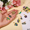 15Pcs Carnival Alloy Enamel Pendant Decorations HJEW-CA00095-3