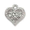 Alloy with Crystal Rhinestone Charms AL-CBA7C55-01P-1