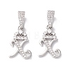 Eco-Friendly Brass Micro Pave Cubic Zirconia Pendants KK-K265-01P-X-1