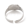 Ion Plating(IP) 304 Stainless Steel Cuff Finger Rings RJEW-L107-014P-3