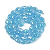 Opaque Solid Color Electroplate Glass Beads Strands LS-EGLA-N013-J4mm-B05-2