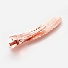 Rack Plating Hair Accessories Iron Alligator Hair Clip Findings MAK-WH0002-04RG-2