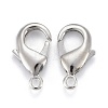 Platinum Brass Lobster Claw Clasps X-KK-903-N-NF-3