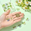 20Pcs 5 Colors Glass & Acrylic Pendants PALLOY-YW00224-3