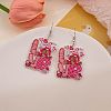 Valentine's Day Acrylic Dangle Earrings FS-WGA423C-01-1