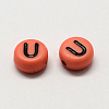 Colorful Acrylic Horizontal Hole Letter Beads SACR-Q104-M02-2