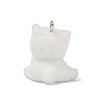 Animal Theme Flocky Opaque Resin Pendants RESI-H042-01P-05-3