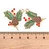 Golden Plated Alloy Enamel Pendants ENAM-Z017-06G-3