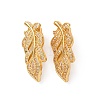 Brass Micro Pave Cubic Zirconia Twister Clasps KK-K422-03G-1