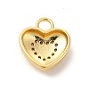 Rack Plating Brass Micro Pave Cubic Zirconia Charms KK-P230-14G-2