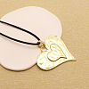 Bohemian Style Zinc Alloy Pendant Black Waxed Cord Necklaces for Women FS-WG15105-03-1