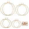 40Pcs 4 Style Brass Hoop Earrings Findings KK-BBC0002-41-1