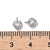 304 Stainless Steel Micro Pave Cubic Zirconia Pendants STAS-L022-396B-P-3