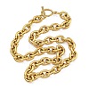 304 Stainless Steel Cable Chain Necklaces for Men Women NJEW-G152-01G-1