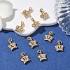 SHEGRACE Brass Micro Pave Cubic Zirconia Pendants XGRQ3D355-516G-4
