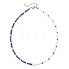 9Pcs 9 Colors Brass Heart Glass Seed Beaded Necklaces NJEW-JN05956-3