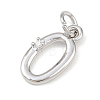 Brass Micro Pave Clear Cubic Zirconia Charms KK-P339-27P-3