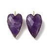 Natural Amethyst Pendants X-G-G012-12G-10-2