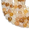 Grade A Natural Yellow Hematoid Quartz Beads Strands G-L642-F04-10mm-4