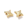 Brass Micro Pave Clear Cubic Zirconia Beads CU-CBA91C0-02G-2