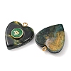 304 Stainless Steel Resin Pendants STAS-F352-07A-02-2