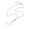 304 Stainless Steel Slider Necklace Makings AJEW-JB01265-02-1