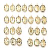 26Pcs Brass Micro Pave Cubic Zirconia Pendants KK-R218-02G-02-1