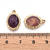 304 Stainless Steel Pave Natural Amethyst Pendants STAS-T064-61D-3