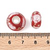 Lampwork & Brass Core European Beads LAMP-P019-01P-31-3