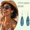 1 Pair Rack Plating Brass Natural Paua Shell Dangle Earrings EJEW-TA0001-86-7