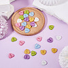 30Pcs 6 Colors Resin Buttons BUTT-TA0001-57-6
