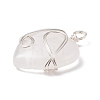 Natural Quartz Crystal Pendants PALLOY-JF01663-06-2