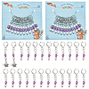 Acrylic Imitated Pearl & Alloy Pendant Stitch Markers HJEW-AB00300-1