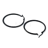 304 Stainless Steel Flattened Big Hoop Earrings for Women EJEW-TAC0017-03EB-2