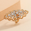 Geometric Hollow Alloy Rhinestone Finger Rings DY9557-1-2