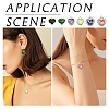 10Pcs Heart K9 Glass Charms GLAA-YW0005-33-6