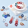  300g 10 Colors Acrylic Linking Rings OACR-PH0001-55-6