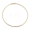 Vacuum Plating 202 Stainless Steel Wire Choker Necklace with Clasp NJEW-H011-08G-1