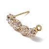 Brass Crystal Rhinestone Stud Earring Finding KK-A167-02A-1